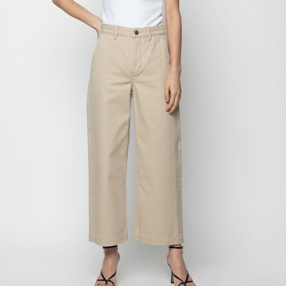 OAK + FORT Wide-Leg Jean Pants Khaki – Size 26 - Picture 1 of 13